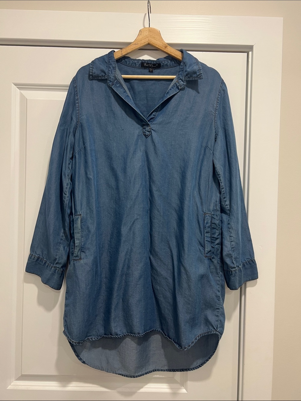 Velvet Heart Denim Tunic - Blue